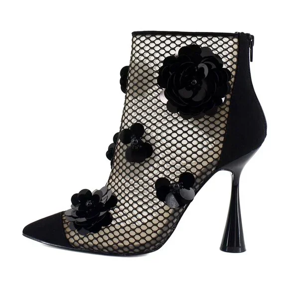 Betsey Johnson Women's Navey Embellished Dress Booties Size 6 - H100 - Picture 1 of 6